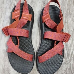 Chaco Womens Mega Z Cloud Sandal Dappled Rust Orange Strap Size 12